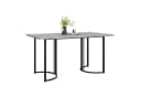 Flieks Esstisch Rechteckig Grau Marmoroptik Metallbeine Bild 2