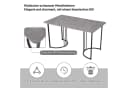 Flieks Esstisch Rechteckig Grau Marmoroptik Metallbeine Bild 5