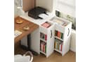 Flieks Bücherregal mit Rollen und 2 Schubladen Weiß Bild 2