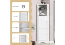 Merax Eckschrank Bad Weiß 155cm Bild 1