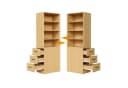 Flieks Bücherregal mit Schubladen Natur Hochschrank Bild 3