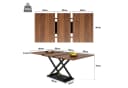Flieks Esstisch Erweiterbar 120-160cm Braun Holzwerkstoff Eisenbeine Bild 4