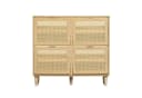 Flieks Schuhschrank mit 4 Rattan-Klappen und Metallgriffen Bild 4