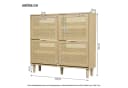 Flieks Schuhschrank mit 4 Rattan-Klappen und Metallgriffen Bild 5