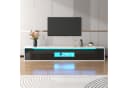 Merax Lowboard mit LED und Klapptüren, freistehend/hängend, TV-Schrank hochglanz, TV-Board Scandi Bild 1