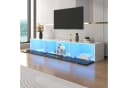 Merax Lowboard mit LED und Klapptüren, freistehend/hängend, TV-Schrank hochglanz, TV-Board Scandi Bild 3