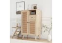 Merax Sideboard mit Rattantüren und Schublade, Highboard, Kommode, Anrichte Bild 2