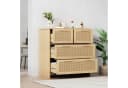 Flieks Sideboard 4 Schubladen Rattan Holzoptik Bild 1