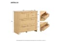 Flieks Sideboard 4 Schubladen Rattan Holzoptik Bild 3