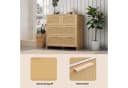 Flieks Sideboard 4 Schubladen Rattan Holzoptik Bild 4