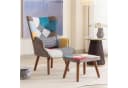 Merax Ohrensessel Patchwork mit Hocker Bild 1