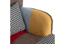 Merax Ohrensessel Patchwork mit Hocker Bild 4