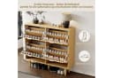 Merax Schuhkipper 4 Klappen Rattan Schuhschrank Bild 1