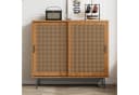 Flieks Sideboard mit Rattan-Schiebetüren Landhaus Holzfarbe Bild 1