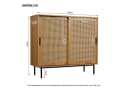 Flieks Sideboard mit Rattan-Schiebetüren Landhaus Holzfarbe Bild 3