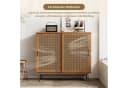 Flieks Sideboard mit Rattan-Schiebetüren Landhaus Holzfarbe Bild 5