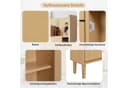 Flieks Schuhschrank 90cm mit 3 Klappen und Rattan Bild 5