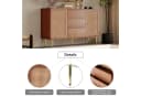 Merax Sideboard Nussbaum mit Rattan und Metallbeinen Bild 1