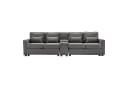 Merax 4-Sitzer XXL-Sofa Grau mit USB, Chaiselounge & Seitentaschen Bild 1