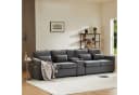 Merax 4-Sitzer XXL-Sofa Grau mit USB, Chaiselounge & Seitentaschen Bild 2