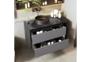 Flieks Waschtisch 80 cm Badschrank mit 2 Schubladen Bild 1