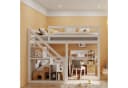 Merax Hochbett 140x200cm mit Treppe und Stauraum Bild 1