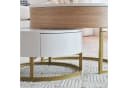 Merax Couchtisch Set mit Goldenen Metallrahmen und Schubladen Bild 4