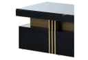 Merax Couchtisch Industrial Marmoroptik Schwarz Gold 2 Schubladen Bild 5