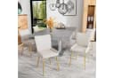 Flieks Esszimmerstuhl 6er Set Beige Gold Samt Metallbeine Bild 1