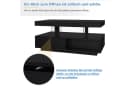 Merax Couchtisch Hochglanz Schwarz mit LED und 2 Schubladen Bild 4