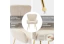 Flieks Esszimmerstuhl 6er Set Samt Metallbeine Beige/Gold Bild 4