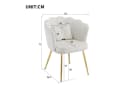 Flieks Polsterstuhl 6er Set Beige Samt Blütenblattstuhl mit Kissen Bild 3