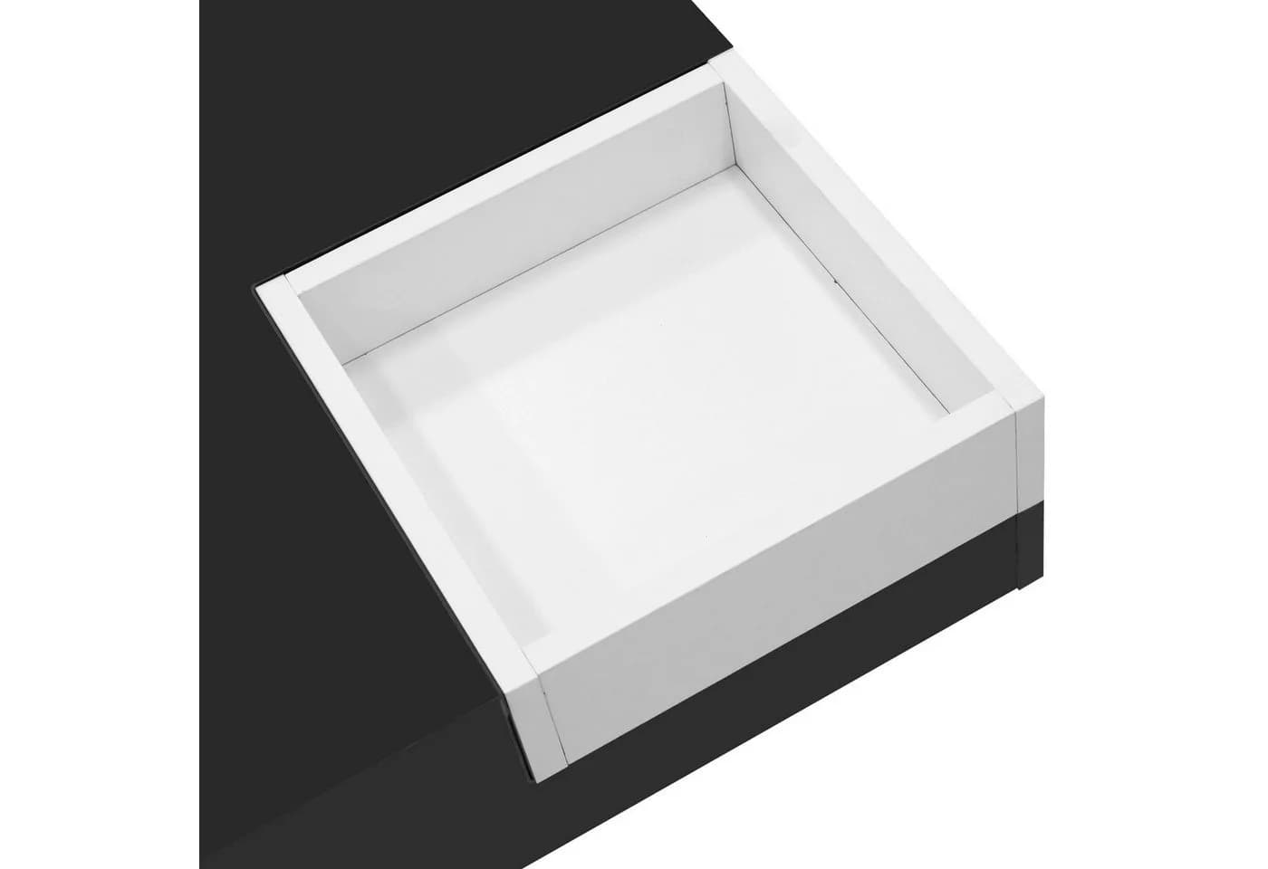 Merax Couchtisch Hochglanz Schwarz/Weiß mit LED und Aufbewahrungsbox - Bild 5