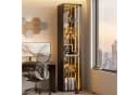 Flieks Eckvitrine Glas Schwarz mit LED & Soft-Close Bild 3