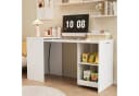 Flieks Regal-Schreibtisch 2-in-1 ausziehbar mit Rollen Weiß Bild 1