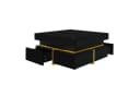 Merax Couchtisch Schwarz Hochglanz mit 2 Schubladen Bild 4