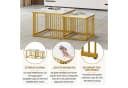 Merax Couchtisch 2er Set Marmoroptik Weiß Gold Metallrahmen Bild 4