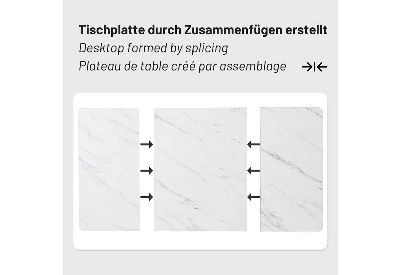 Flieks Essgruppe 5-tlg. Grau Samt Metallbeine - Bild 5