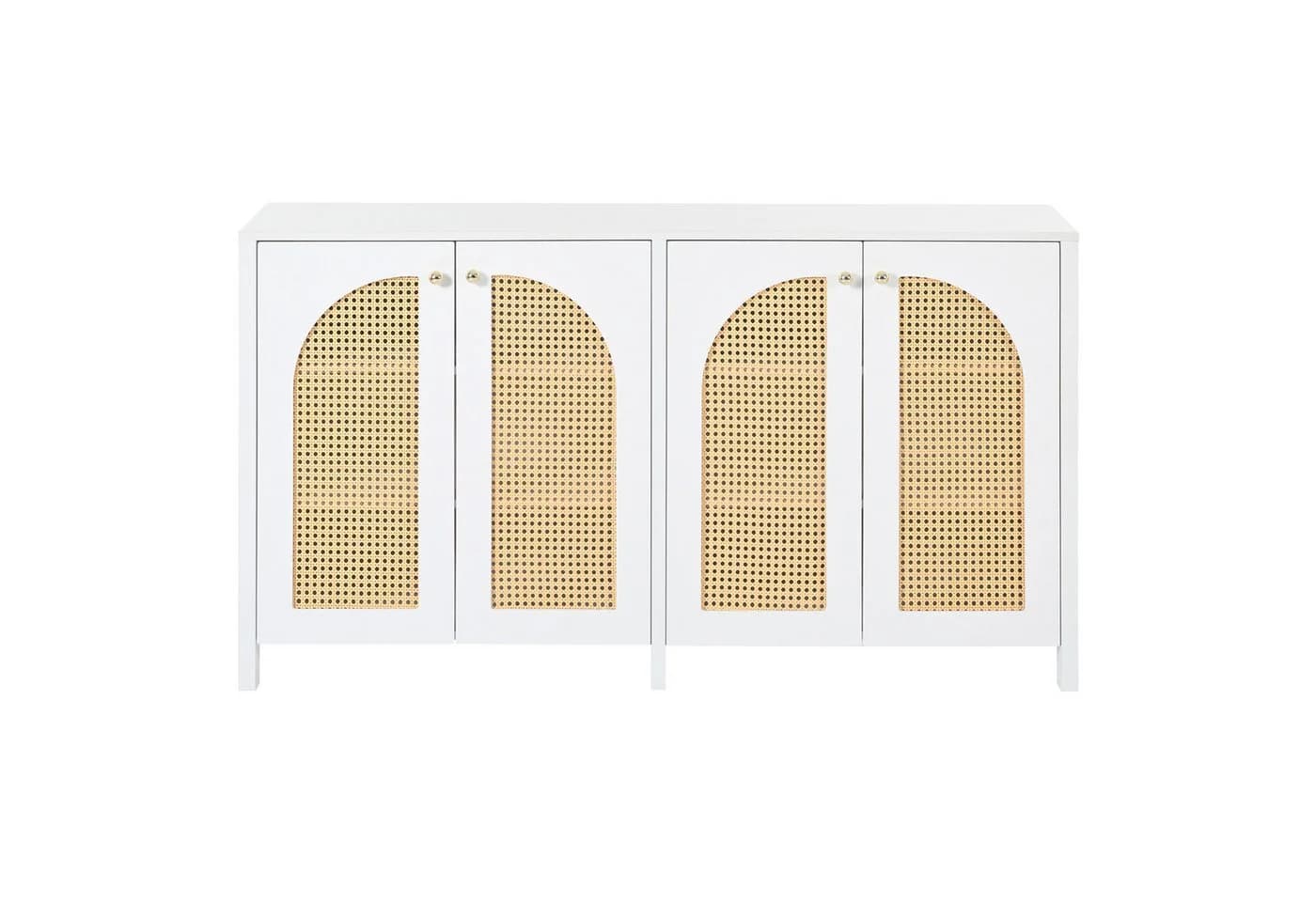 Flieks Sideboard Weiß mit 4 Rattantüren - Bild 2