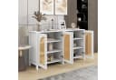 Flieks Sideboard Weiß mit 4 Rattantüren Bild 3
