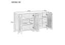 Flieks Sideboard Weiß mit 4 Rattantüren Bild 4