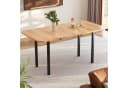 Flieks Esstisch 120-160cm Holzmaserung Eisenbeine Bild 2