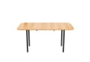 Flieks Esstisch 120-160cm Holzmaserung Eisenbeine Bild 4
