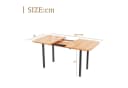 Flieks Esstisch 120-160cm Holzmaserung Eisenbeine Bild 5