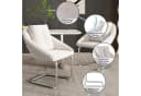 Flieks Freischwinger 4er Set Esszimmerstühle Beige Samt Bild 4