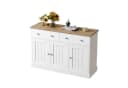 Merax Sideboard Shabby-Stil 120cm Weiß mit Schubladen & Türen Bild 2