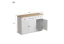 Merax Sideboard Shabby-Stil 120cm Weiß mit Schubladen & Türen Bild 5