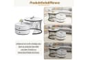 Merax Couchtisch Set 2-tlg. Weiß Gold Hochglanz Marmor MDF Bild 3