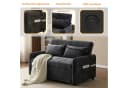 Merax Schlafsofa 3-in-1 mit USB, Handyhalter und Stauraum Grau Bild 3