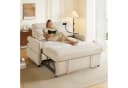 Merax Schlafsofa 3-in-1 mit USB & Handyhalter Beige Chenille Bild 2